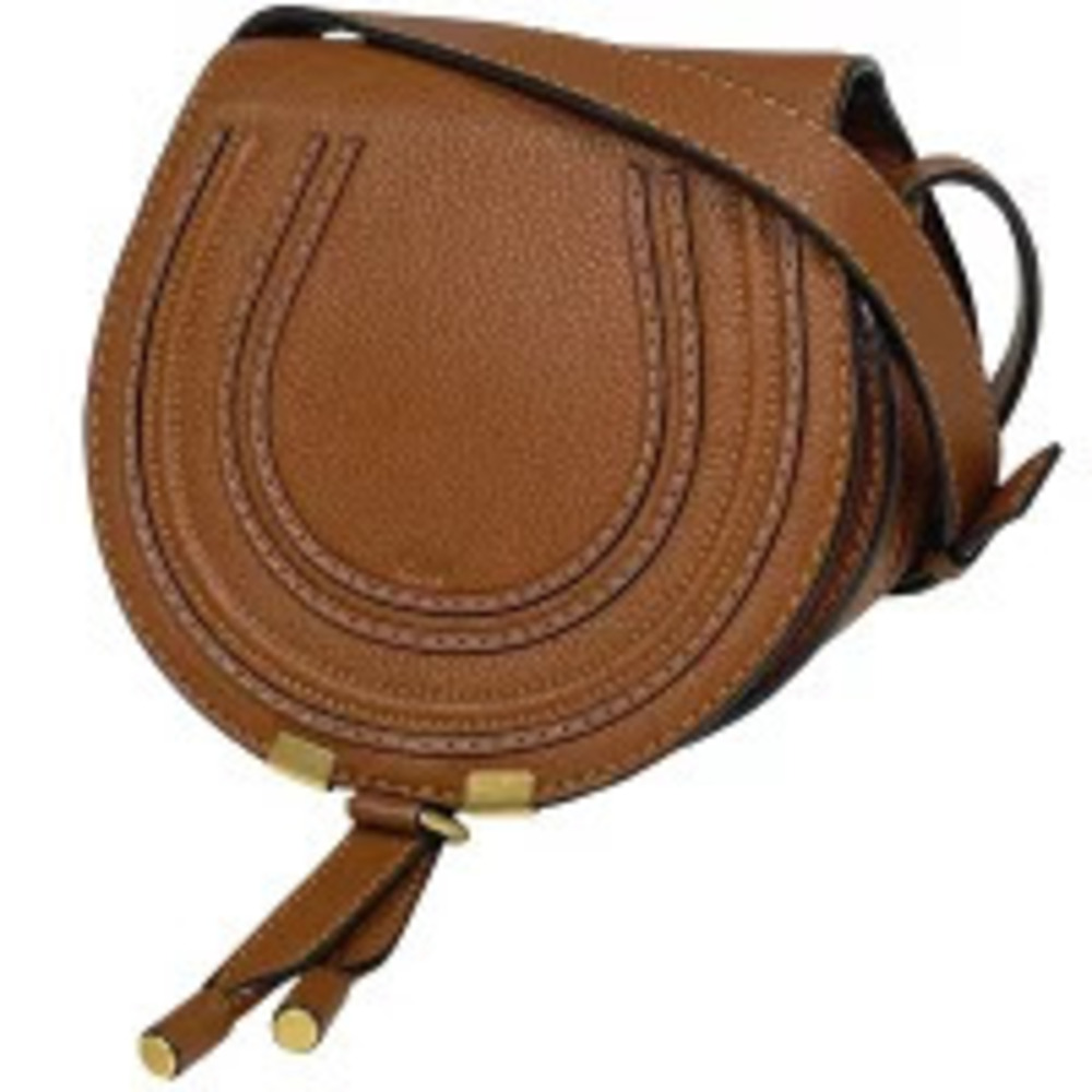 Chloe Marcie Shoulder Bag Crossbody Leather Brown